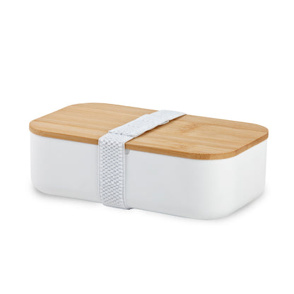 קופסת אוכל מהודרת עם מכסה במבוק