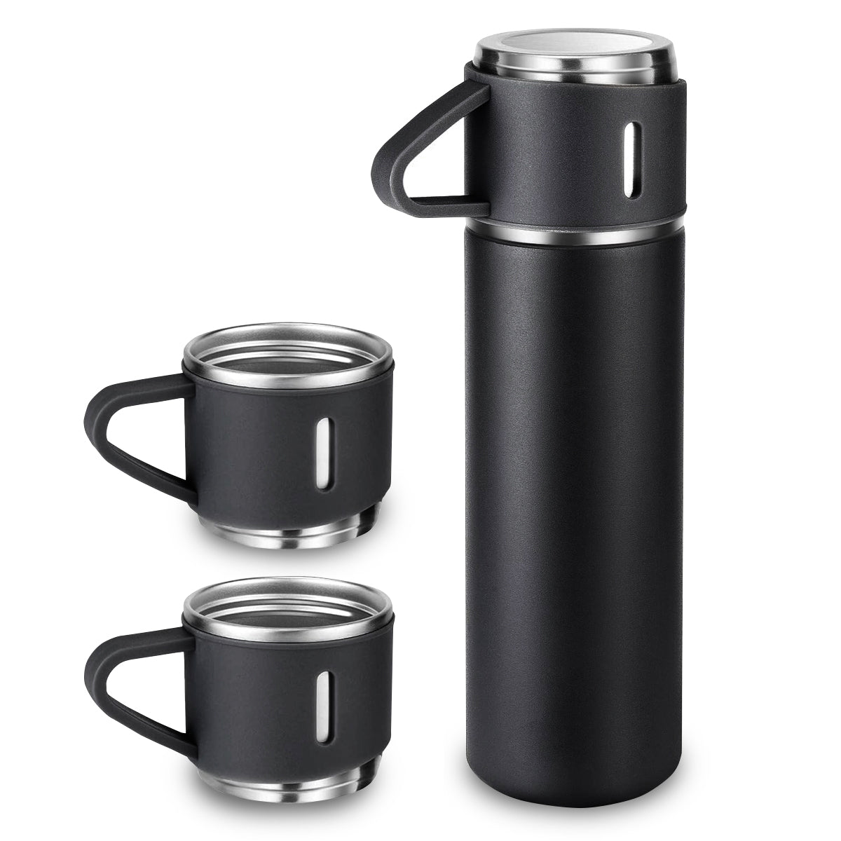 סט תרמוס 750 מ"ל ו-3 כוסות שתיה