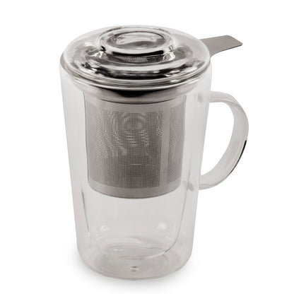 כוס זכוכית כפולה, מסננת חליטה