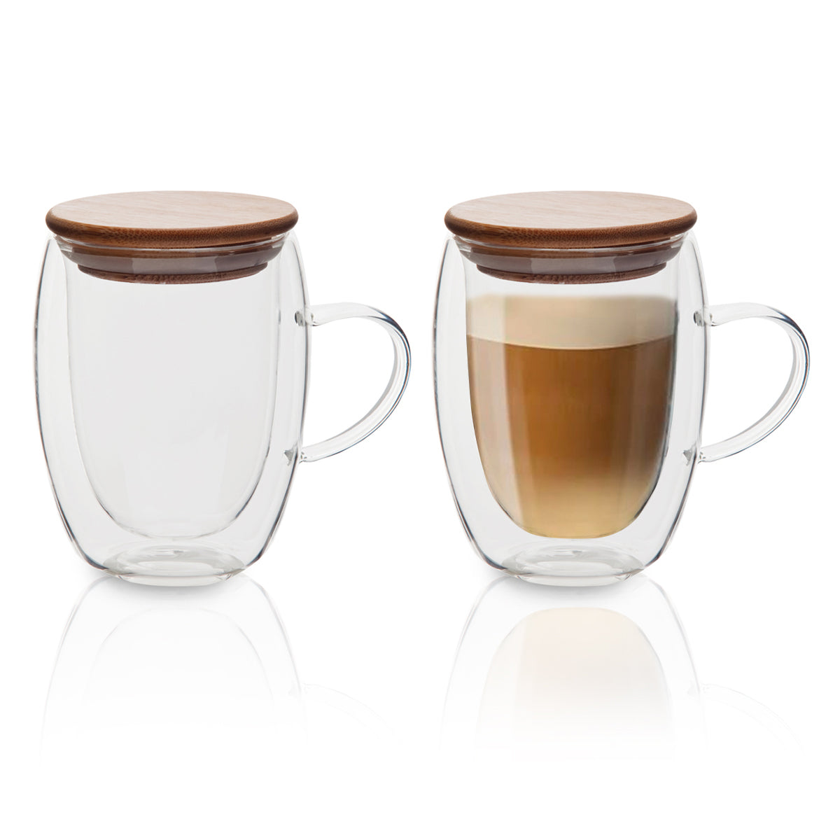 כוס זכוכית כפולה, 350 מ"ל