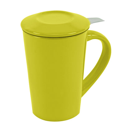 כוס פורצלן עם מכסה ורשת