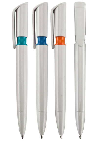 עט כדורי, גוף לבן וצבעוני