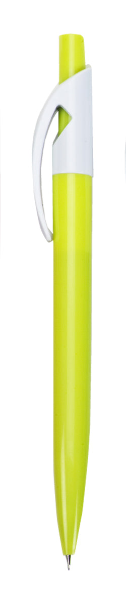 עט ג'ל, קליפס לבן, גוף פלסטיק צבעוני, 0.7 מ"מ