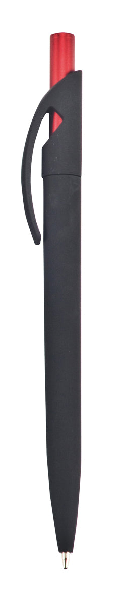 עט ג'ל, גוף פלסטיק, גימור גומי, לחצן מטלי צבעוני