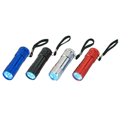 פנס יד קטן, גוף מתכת, תאורה לבנה