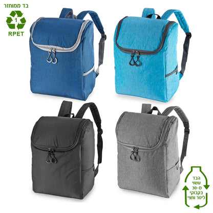 תיק גב מבד ממוחזר, צידנית 25 ליטר