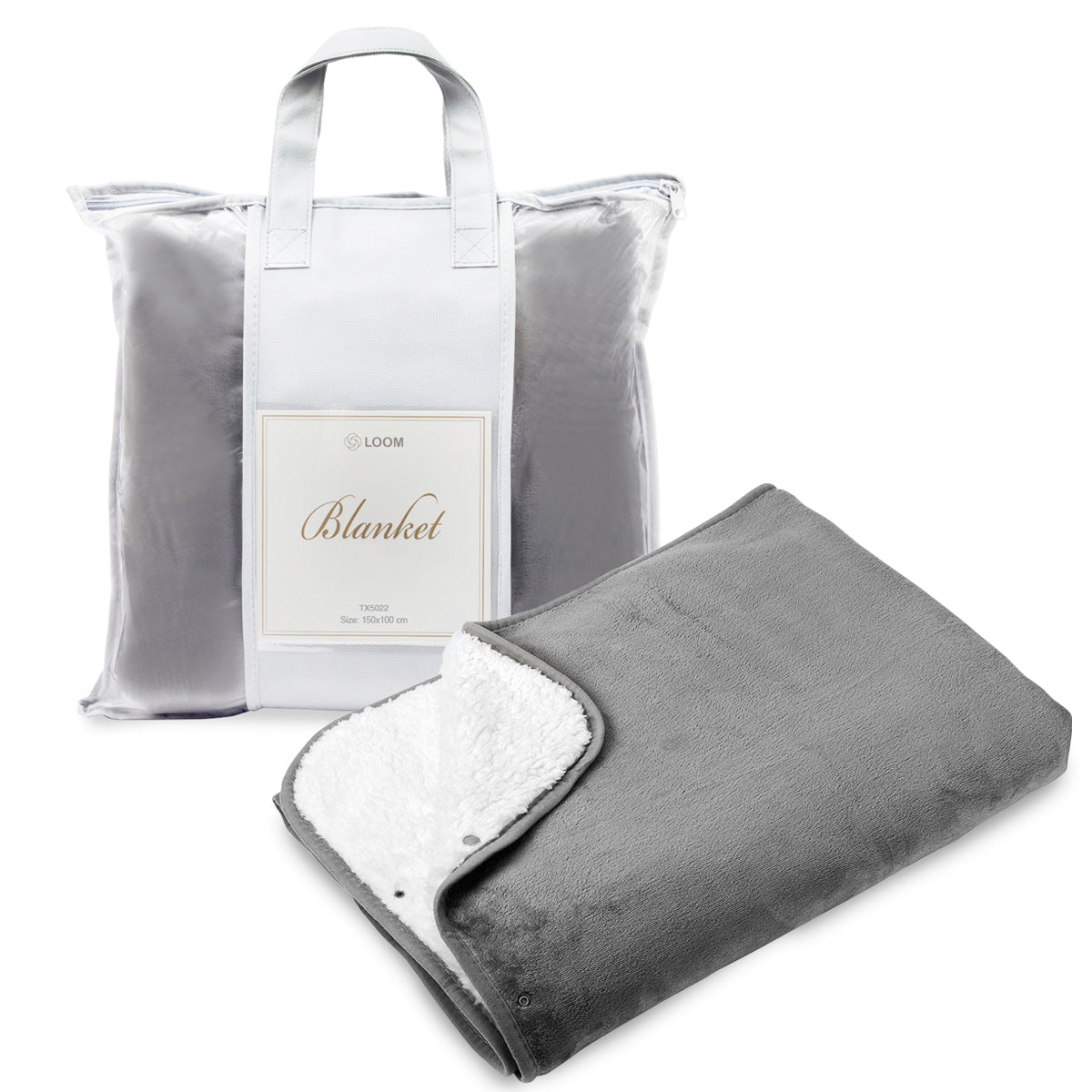 שמיכת פינוק נסגרת לשכמייה, דו צדדית