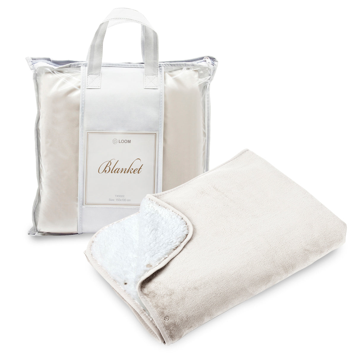 שמיכת פינוק נסגרת לשכמייה, דו צדדית