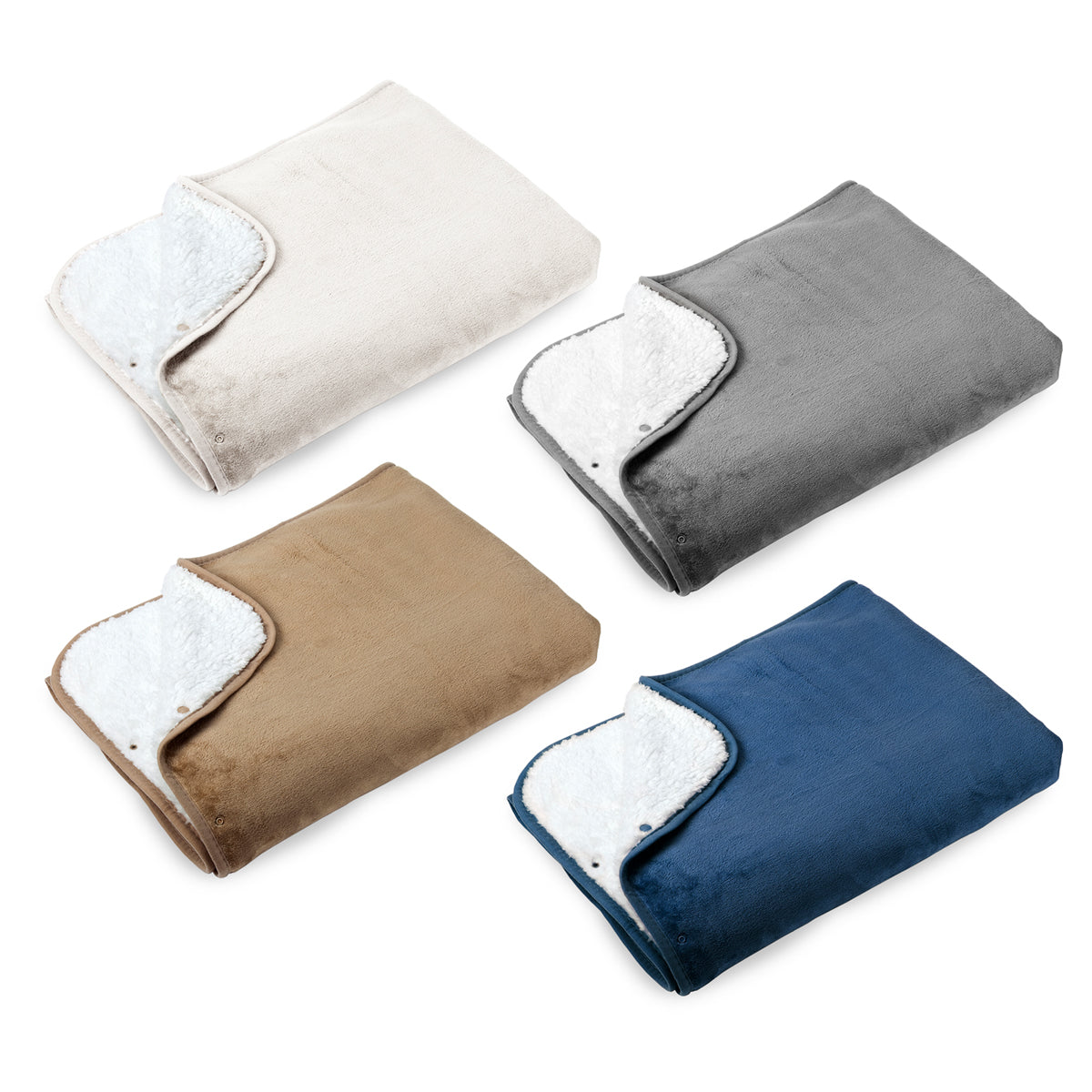 שמיכת פינוק נסגרת לשכמייה, דו צדדית