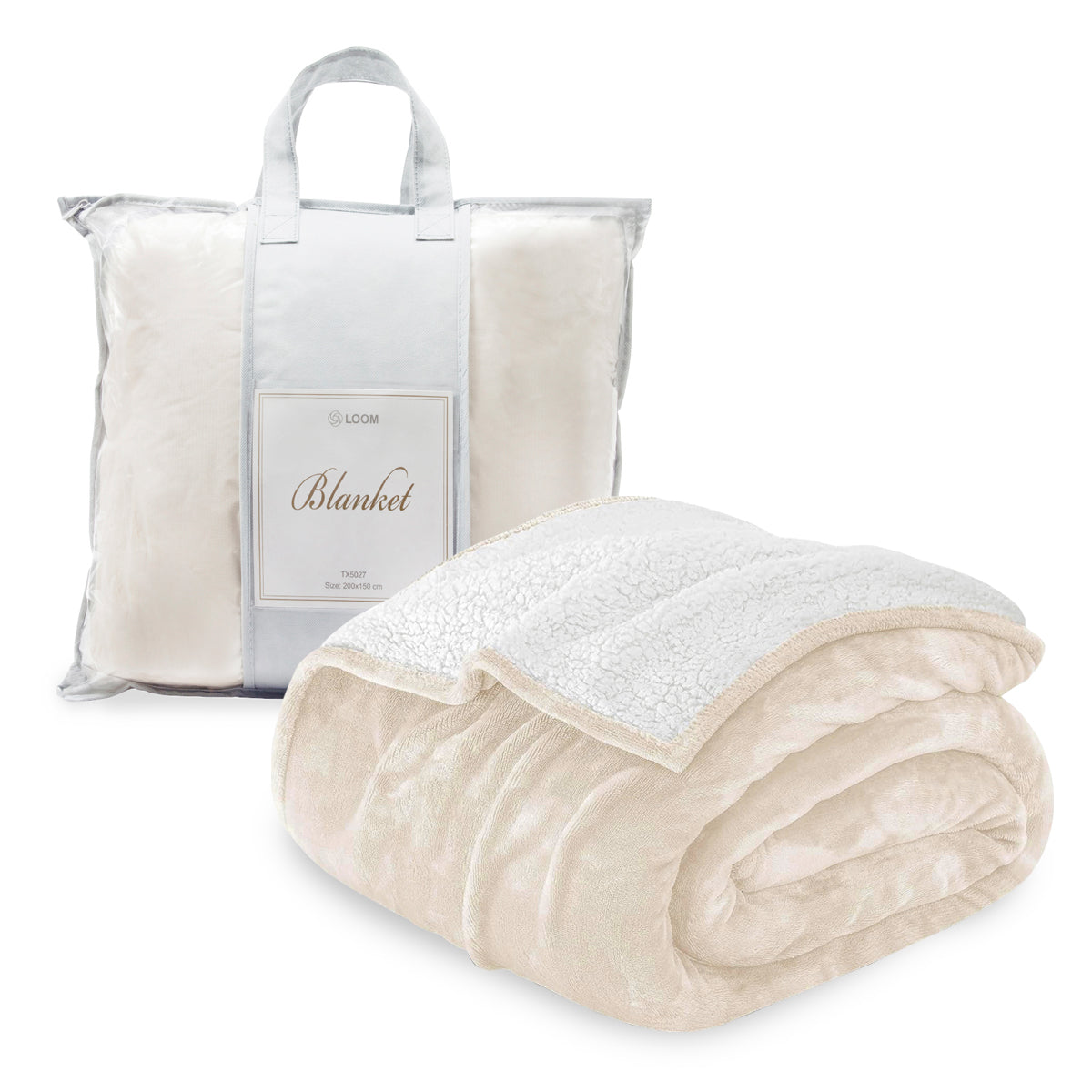 שמיכת שארפה זוגית בד עבה