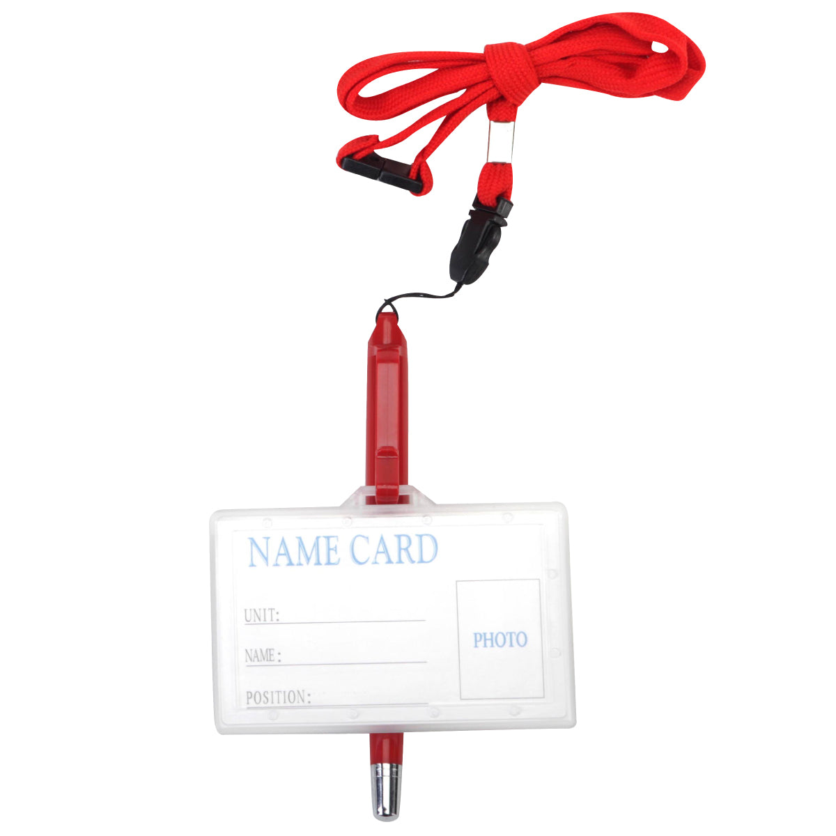 עט כדורי עם תופסן לתג